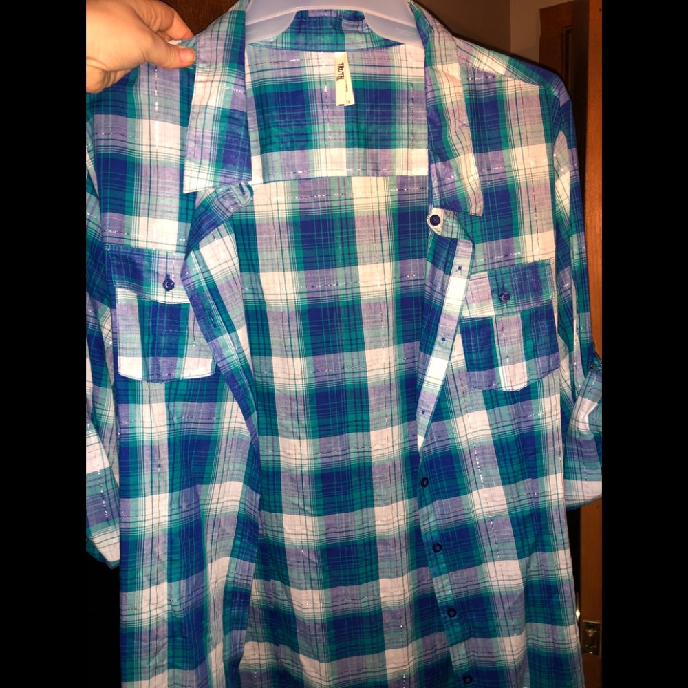 Plaid with silver top